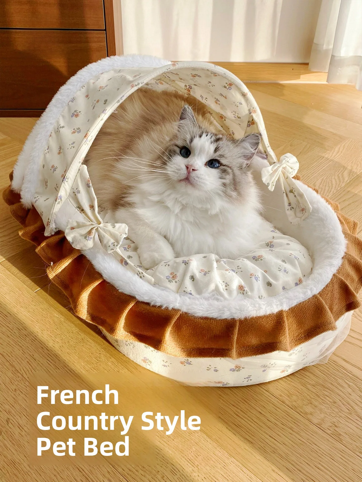 

Princ Sle Pet Bed Cradle Doggy Den Winter Warm Nest Teddy House Cozy Bed High Aesthetic Value Dog Bed