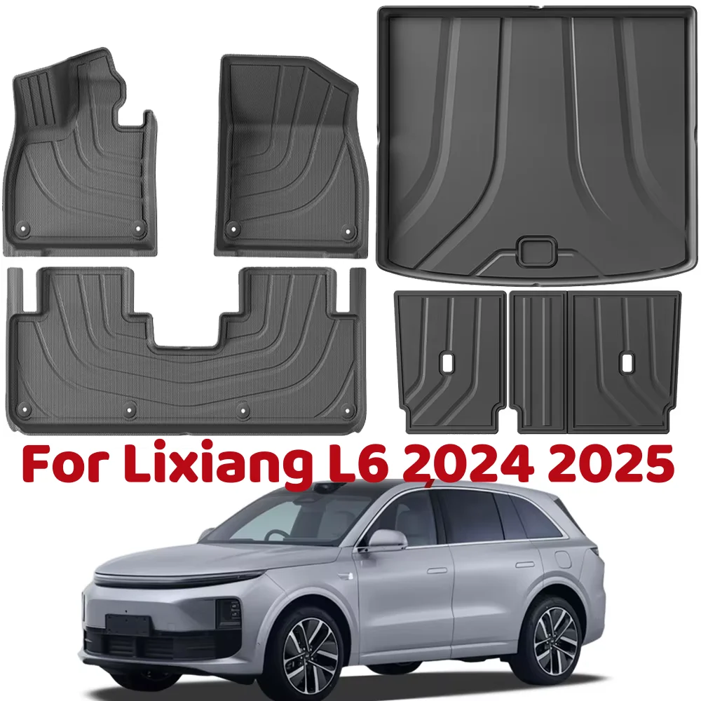 

TPE Floor Mats for Lixiang L6 Pro/Max 2024 2025,All Weather Waterproof Non-slip Floor Liners Trunk Mats Cushion Protector