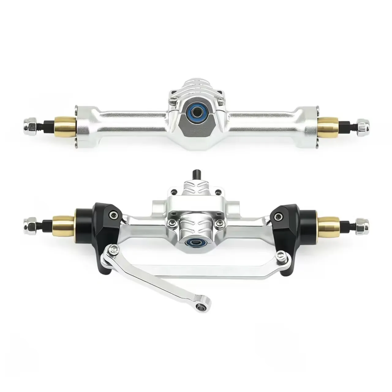 Aluminum Front/Rear Wider +5mm Axle with Brass Kunckles/Steering Link/Gear/Bearing/CVD Whole Set for SCX30 Cars Upgrade Parts