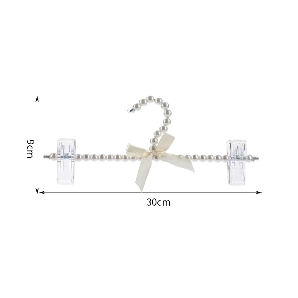 5 pezzi vestiti perla appendiabiti in plastica con perline fiocco appendiabiti per bambini vestito cappotto armadio guardaroba portaoggetti