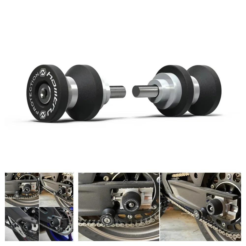 ملحقات الدراجات النارية 8 مللي متر بكرات Swingarm Paddock حامل بكرات لـ Daytona675R Street Triple R 765 RS Tiger 800 XC Trident 660 #1