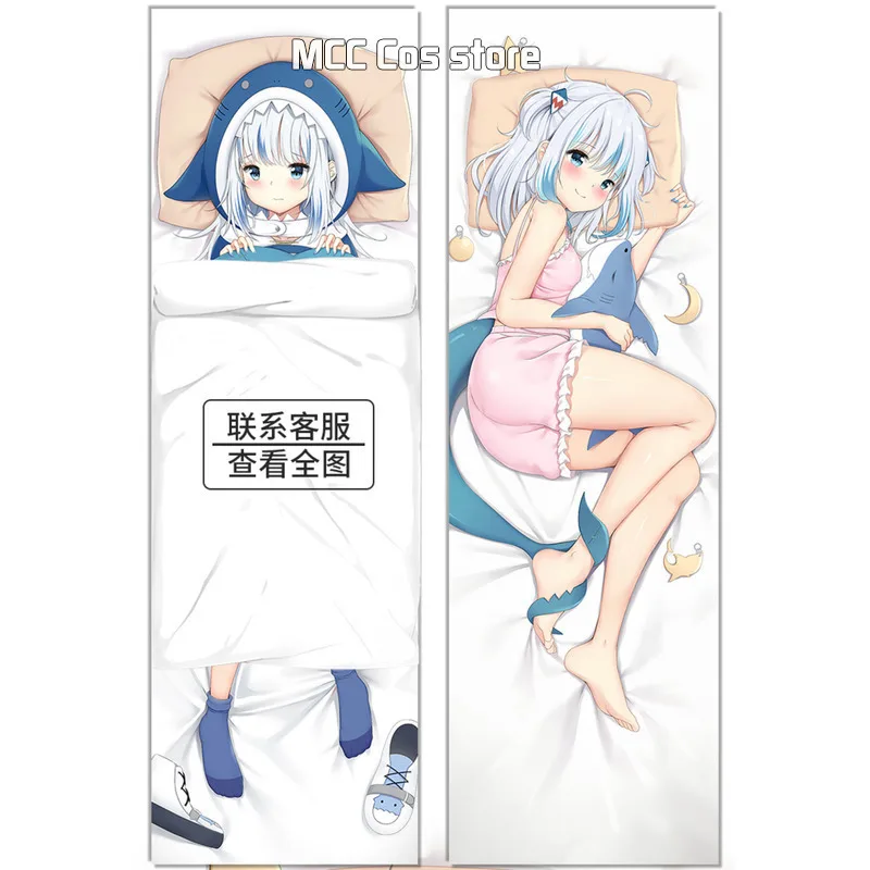 Anime Virtual Youtuber Gawr Gura Sexy Dakimakura Hing Body Pillow Case Cover Japanese Pillowcase Cushion Bedding Gifts OT