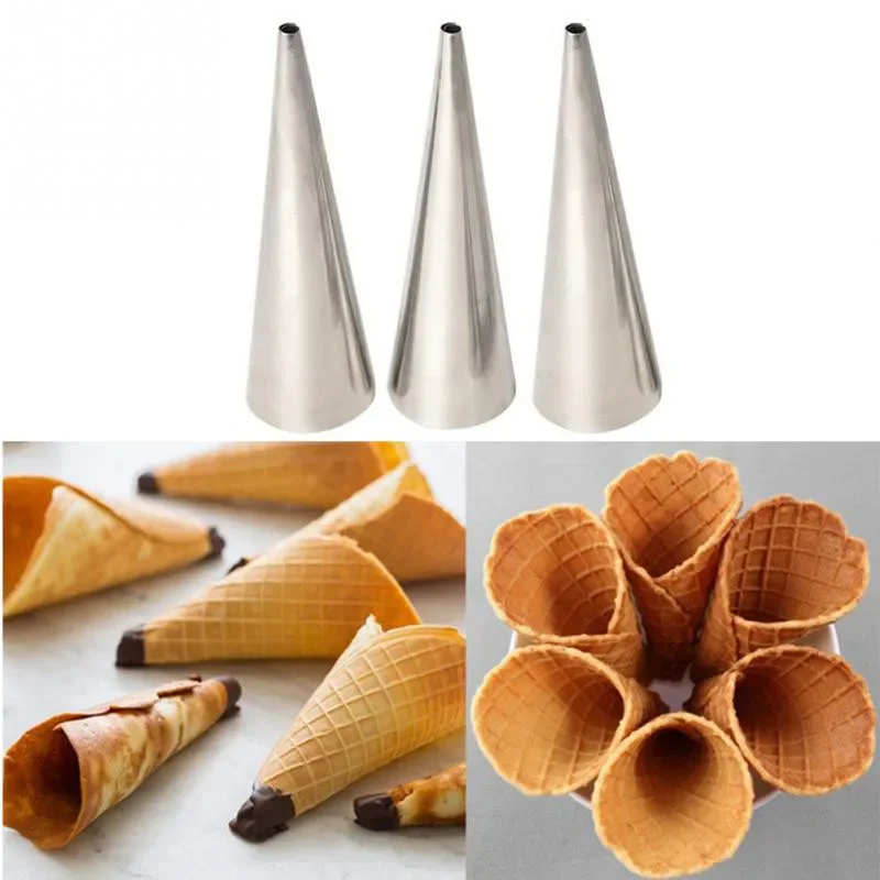 Conical Tube Cone Roll Moulds Spiral Croissants Molds Cream Horn Mould Cookie Dessert Pastry Mold Kitchen Baking Tool 5/10Pcs