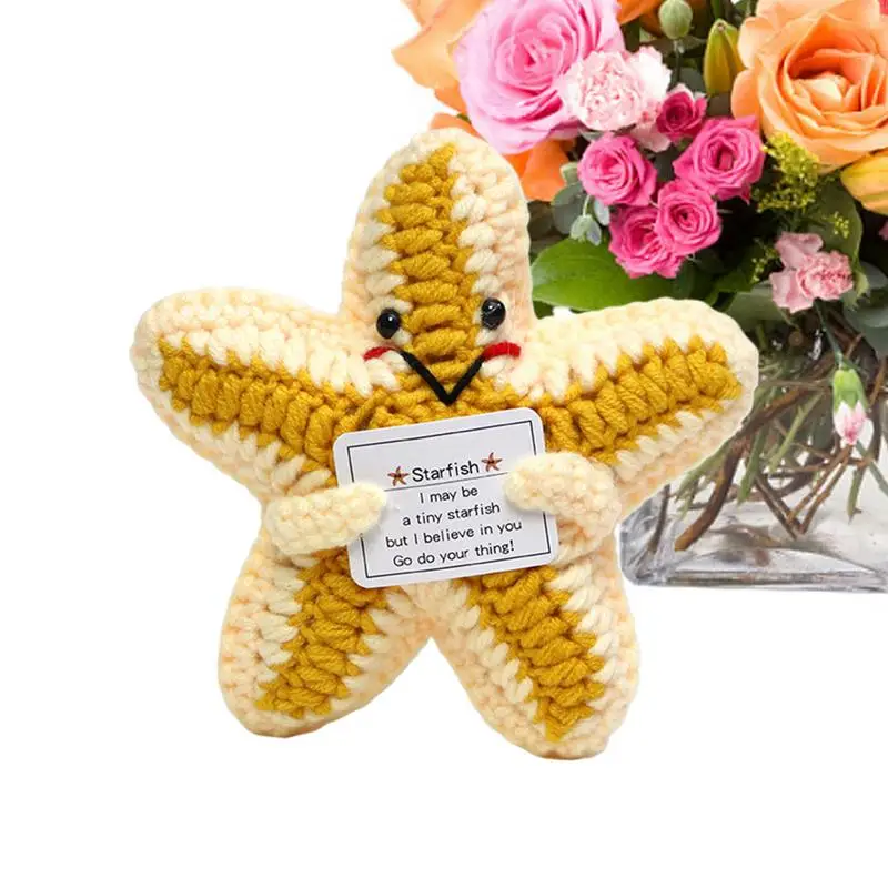 

Inspiring Plush Inspiring Plush Starfish Inspirational Soft Cute Positive Knitted Toy For Kids School Ornament