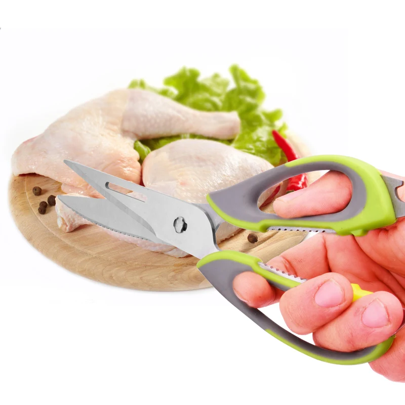 Magnetic Refrigerator Scissors Stainless Steel Powerful Disassembly Chicken Bone Scissors Food Kitchen Scissors