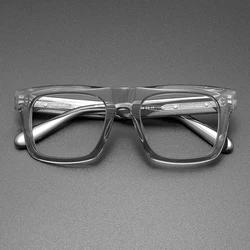 Acetate Eyeglasses Frame Men Luxury Brand Design Vintage Square Eyeglasses Customized Prescription Eyewear