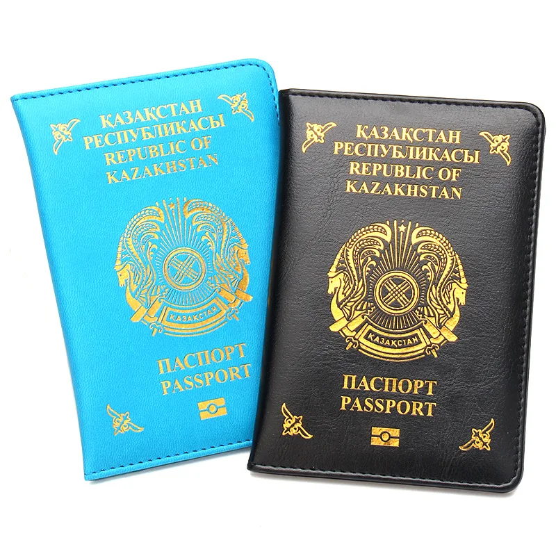 Republic of Kazakhstan Passport Holder Travel Wallet Pu Cover for Passport Cards Passport Travel Organizer view 2