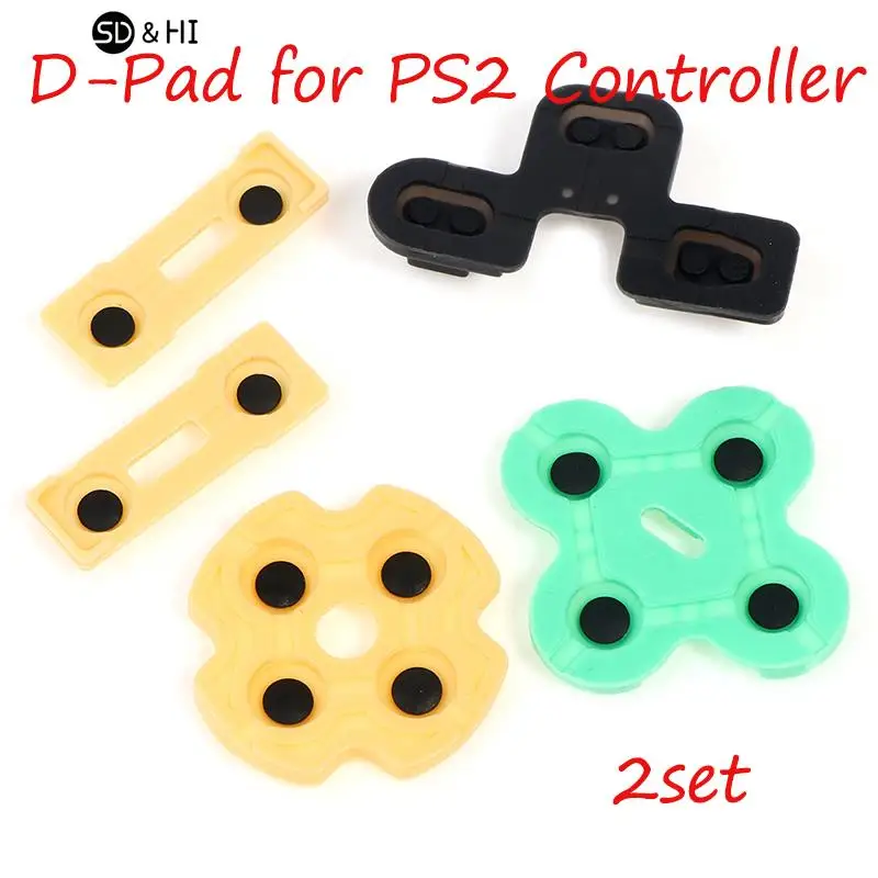 2set Conductive Rubber Contact Pad Button D-Pad for  PS2 Controller