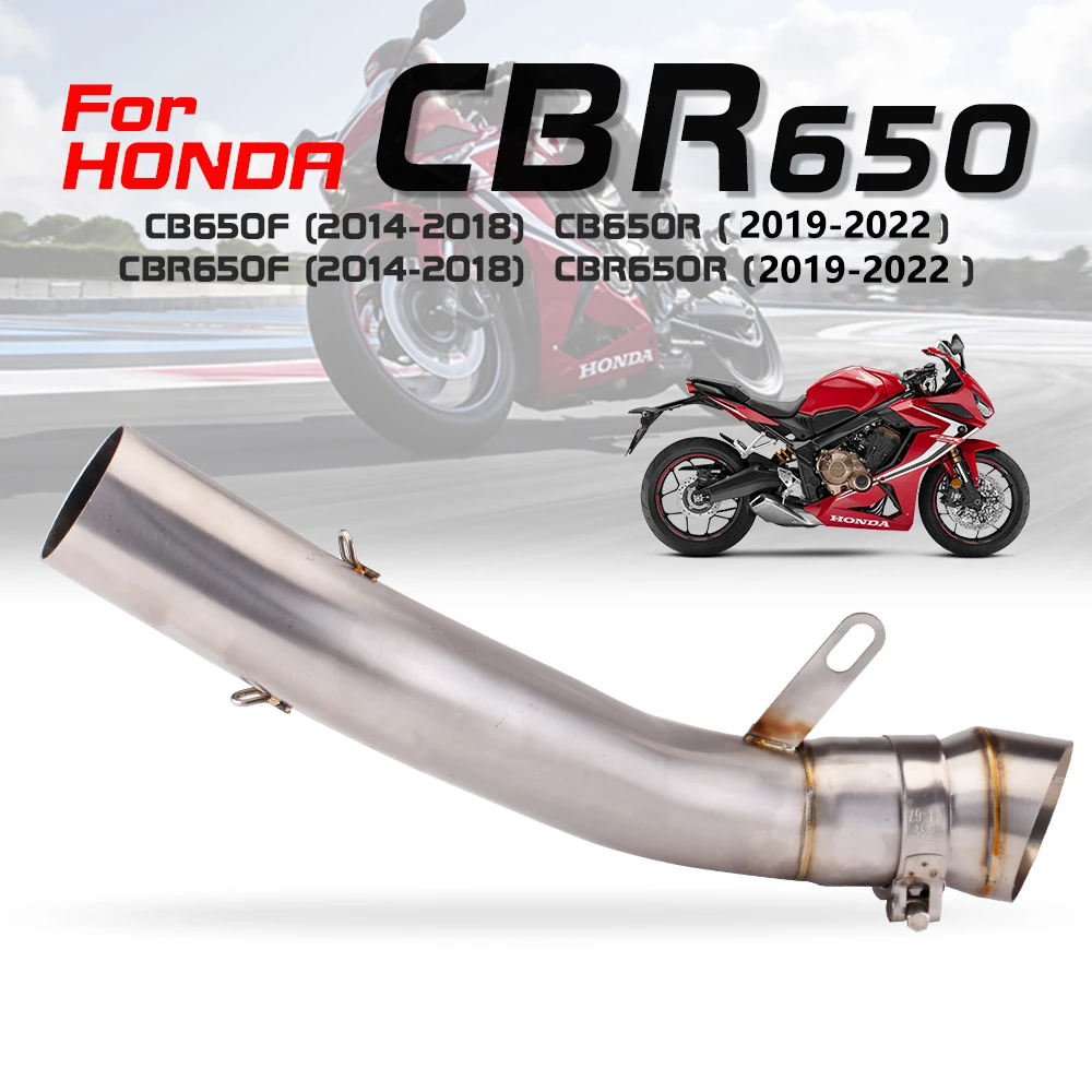 

60 мм надеваемые выхлопные системы мотоцикла, соединительная труба среднего звена CBR650F 2014-2018 для Honda CB650F CB650R CBR650 2019-2022