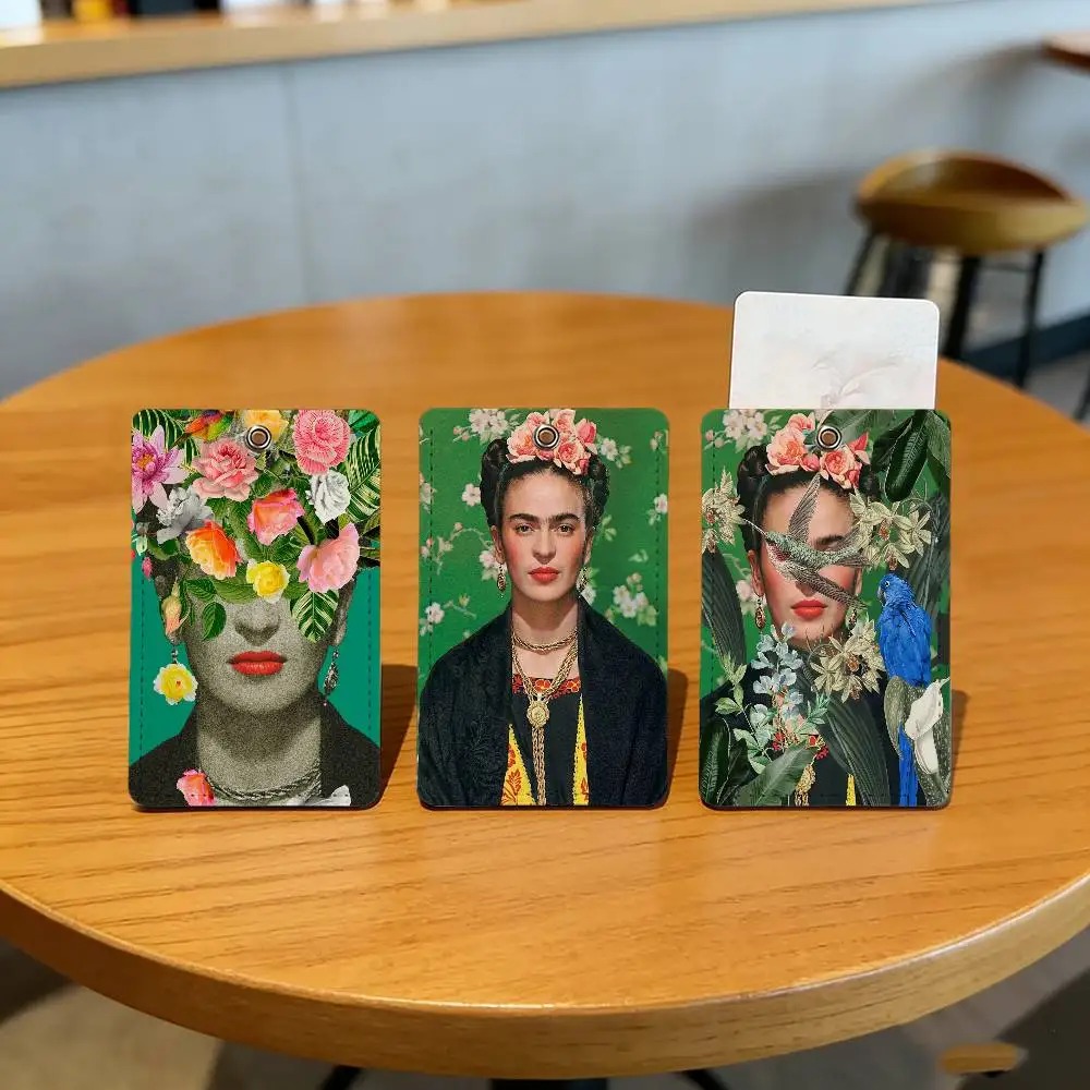 Frida Kahlo Kaarthouder Sleutelhanger Badge Houder ID-kaart Pass Hang Touw Lariat Lanyard voor sleutelhangers Accessoires Cadeau