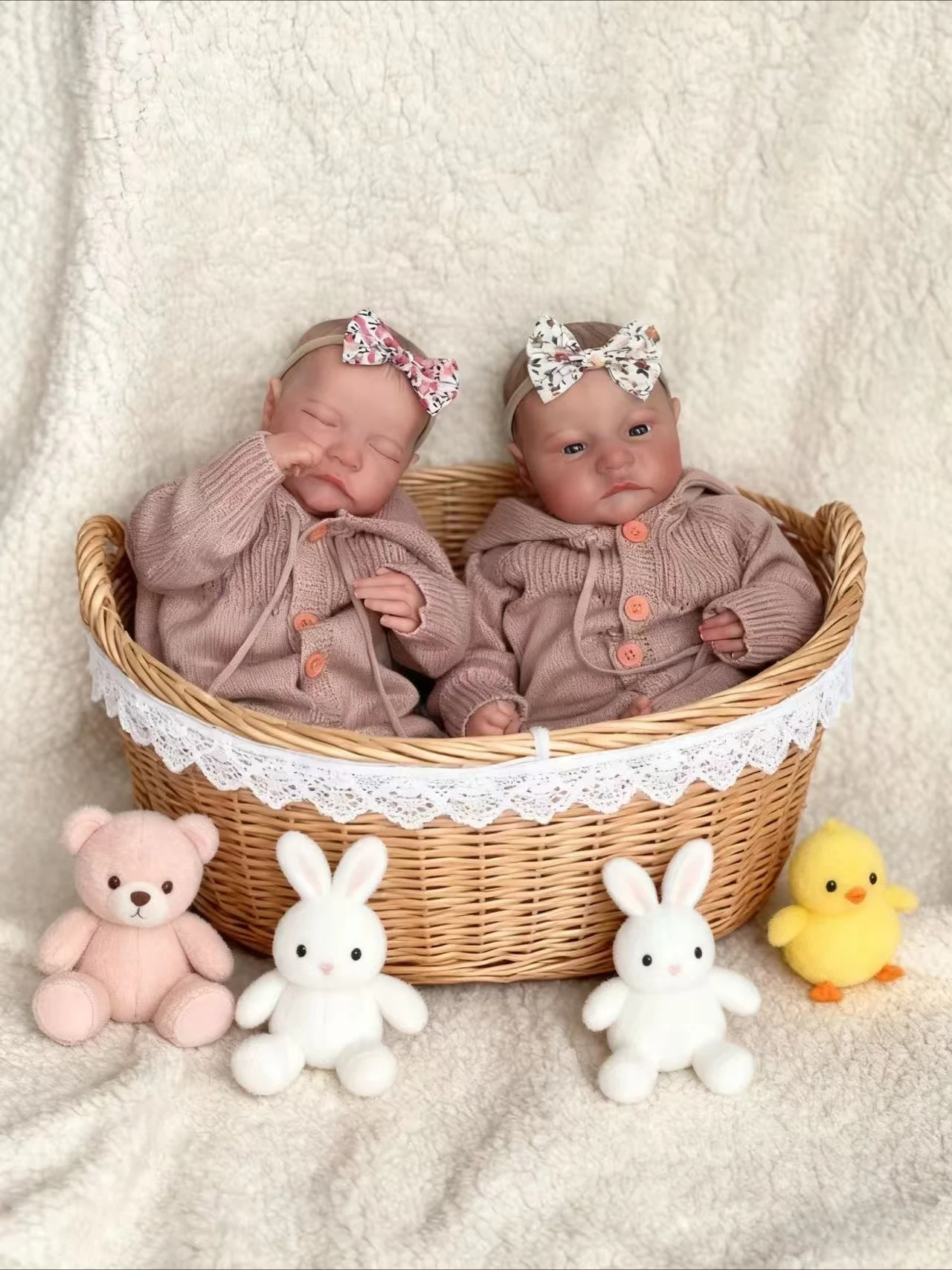 

NPK 19''3D окрашенная кожа с видимыми венами, мягкая виниловая кукла Reborn Twins Levi Awake & Sleeping Baby, реалистичная коллекционная художественная кукла