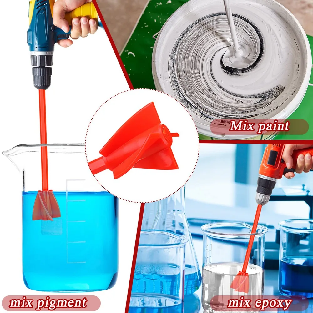 AEE8-12 Pieces Epoxy Mixer Attachment For Drill Helix Paint Mixer Reusable Resin Mixer Paint Stirrers Drill Attachment