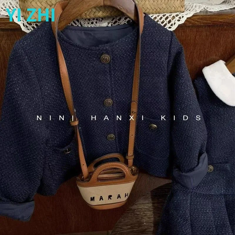 2023 Autumn Korean Style Baby Girls  2PCS Clothes Set Cardigan+Dress Fashion Children’s  Clothes