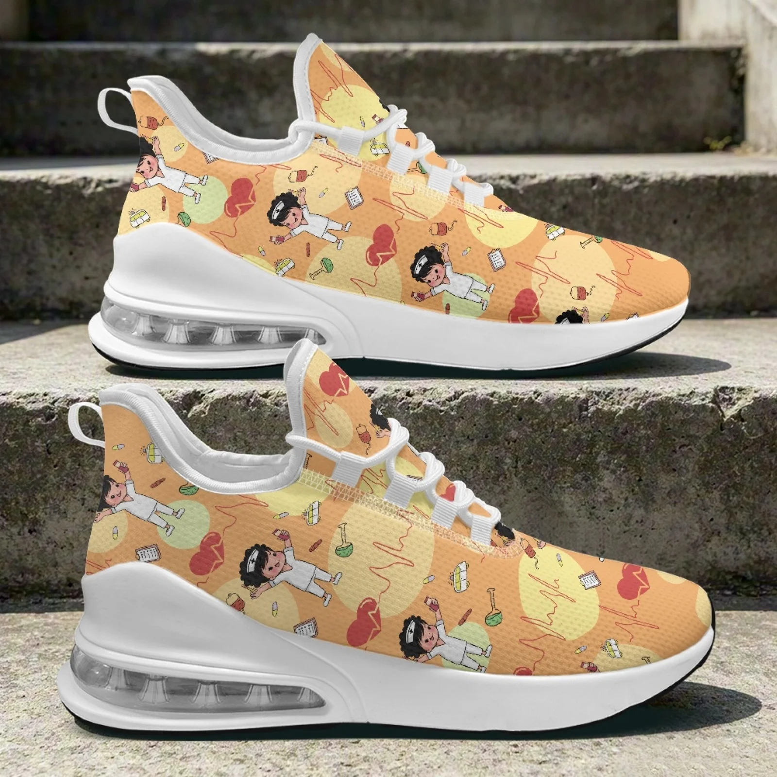 PENSTROLL Cartoon Nurse Durable Non Slip Casual Athletic Walking Shoes Sneakers for Women Running Workout