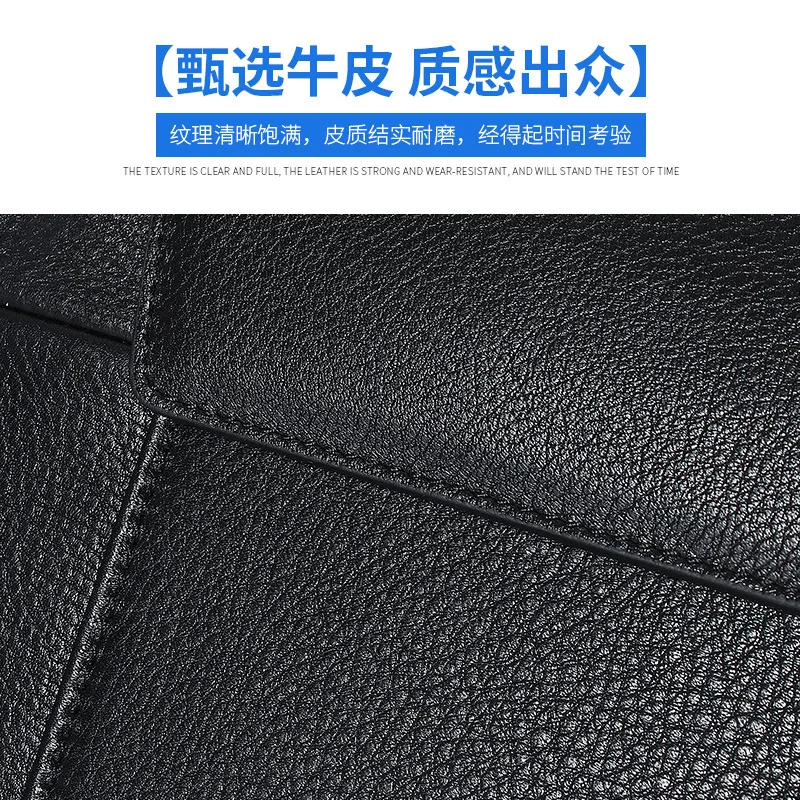 Genuine Leather Messenger Briefcases Men Briefcase Laptop Top Layer Cowhide High-end Commuting Luxury Men's Handbag Business