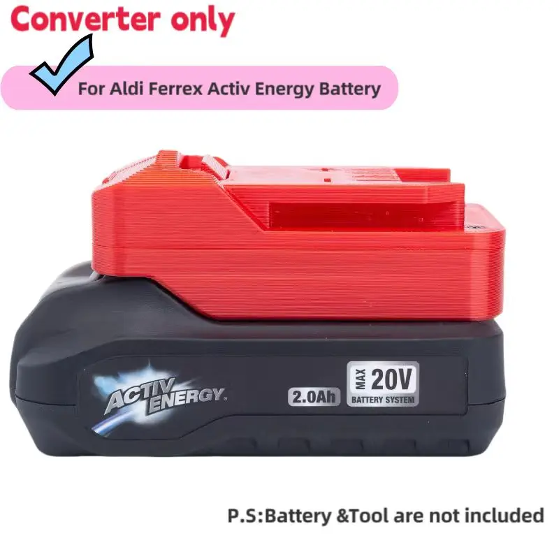 Batteries Converter Adapter For Aldi Ferrex Activ Energy Lithium Convert  To Parkside Lidl Tools Use (without battery and tools)