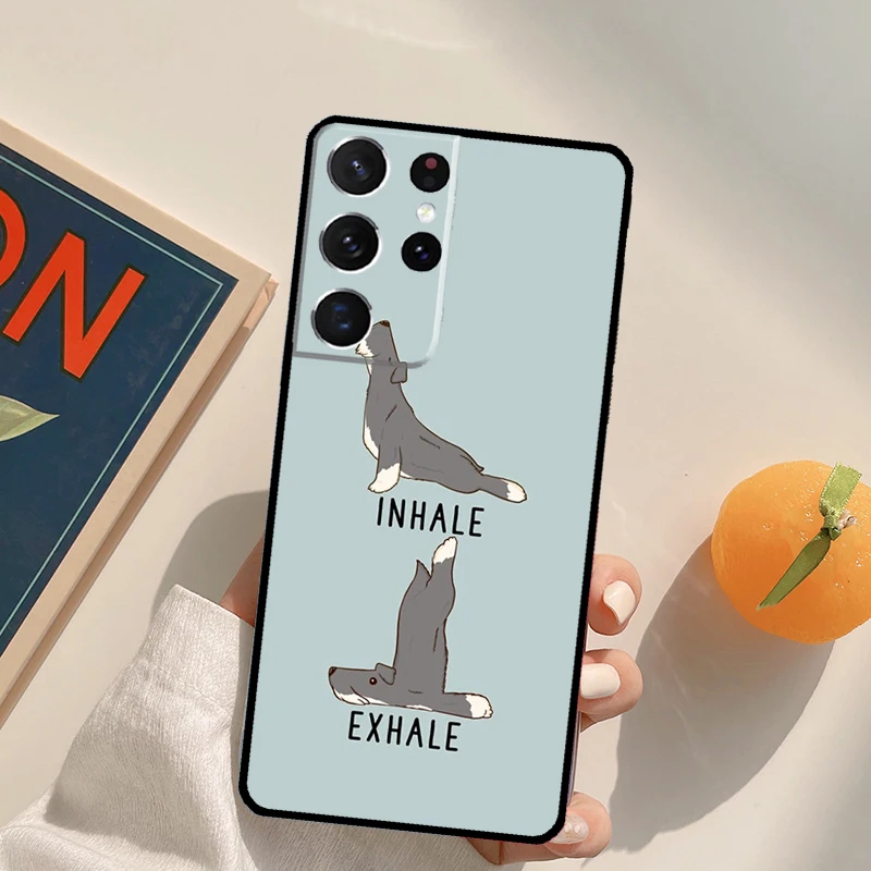 Hoạt Hình Schnauzer Chó Ốp Lưng Dành Cho Samsung Galaxy Samsung Galaxy S21 S22 Cực S8 S9 S10 Note 10 Plus Note 20 Cực S20 FE Coque