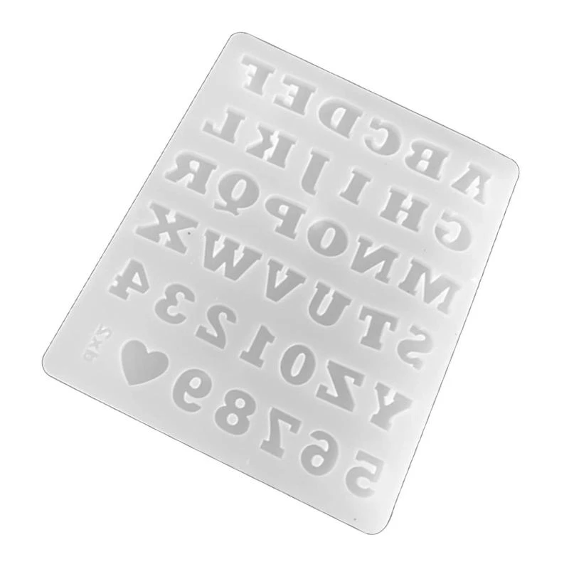 Alphabets Letter 0-9 Number Casting Tool Soft Silicone Mould DIY Jewelry Crafts