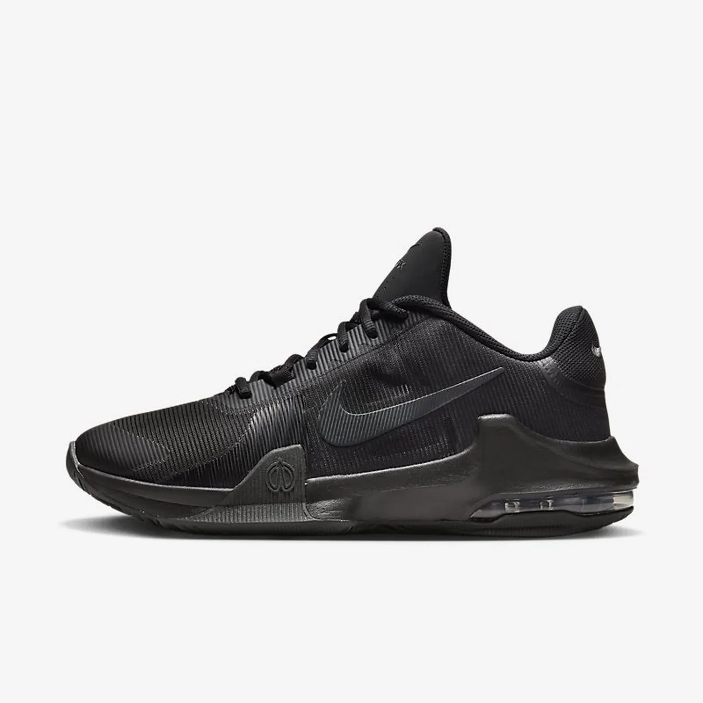 Nike Air Max Impact 4 Round Toe Lace-Up Low-Top Performance Basketball Shoes Men's Black DM1124-004