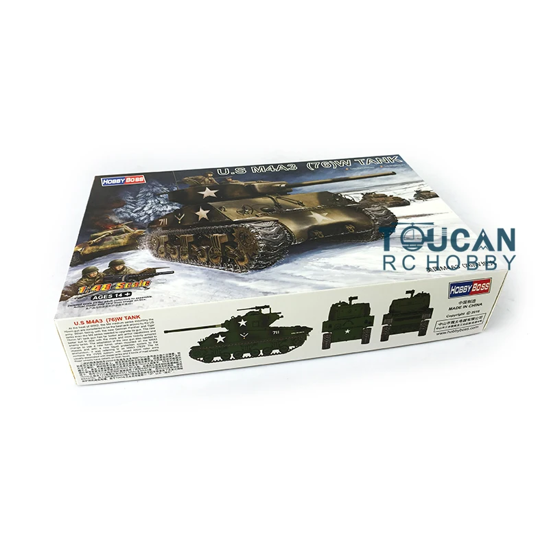 Hobby Boss 84805 1/48 American M4A1 (76)W Medium Tank Plastic Armored Car Model TH06120-SMT6