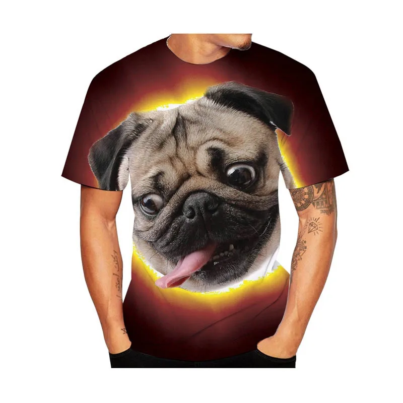 Funny Animal Dog 3D Printed T-Shirts Men Women Casual Fashion Streetwear Oversized Short Sleeve T Shirt Kids Tees Tops Clothing