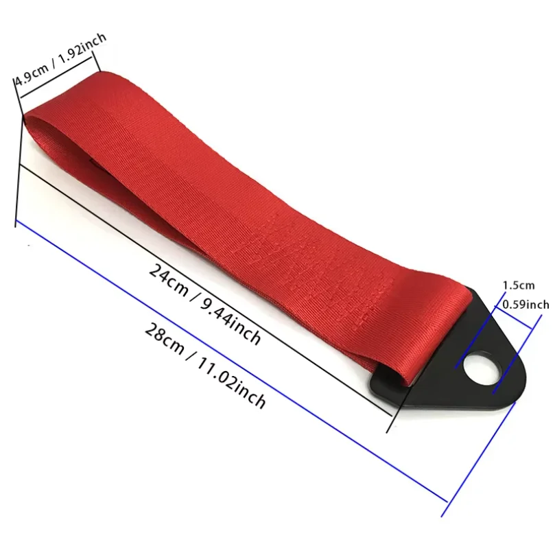 High Quality Car Color Pendant Tow Strap Belt Tow Rope Ribbon Auto Accessories Trailer Ropes Bumper Towing Strap Trailer Belt