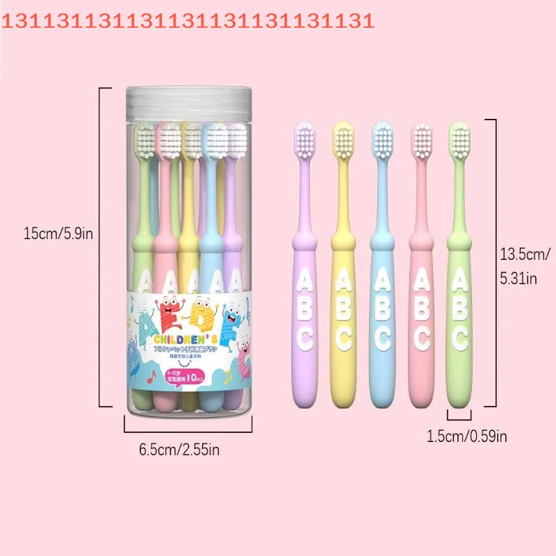 4/8/10 قطعة سلك لطيف على اللثة مناسب للأعمار 3-12 فرشاة أسنان ذات شعيرات ناعمة لطيفة للأطفال فرشاة صغيرة الرأس عالية الكثافة