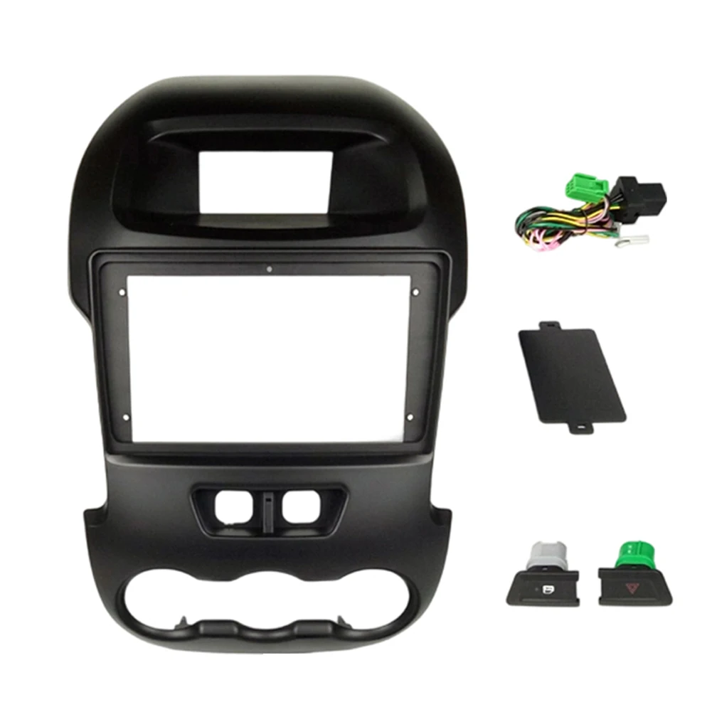 12v Black ABS Newest Sale 9inch 2din Car Auido Radio Fascia Frame Adapter For Ford For Ranger 2011-2015