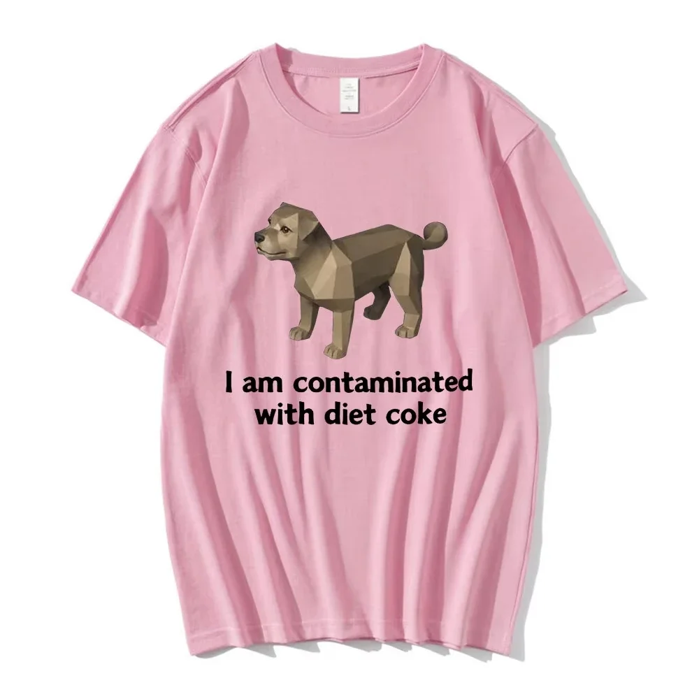 Je suis contaminé avec la Coke diététique drôle chien Meme T-shirt femmes vêtements Vintage à manches courtes T-shirt décontracté t-shirts
