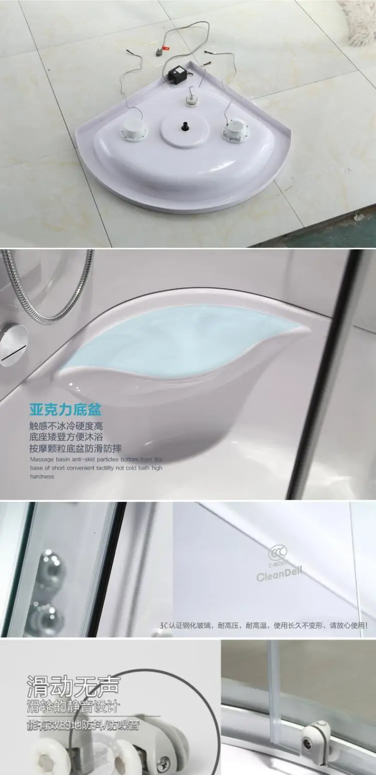Factory Direct 2026 L-type shower room integral bathroom, Kanglida Internet celebrity steam surfing room bath