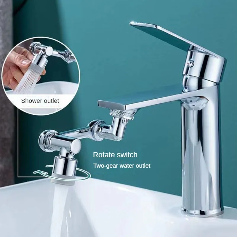 Rotatable Multifunctional Extension Faucet Aerator 1080 Degree Swivel Robotic Arm Water Filter Sink Water Tap Bubbler Sink Fit