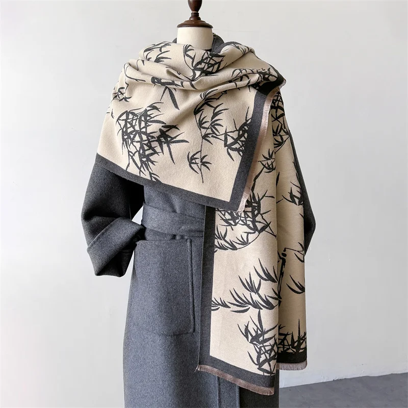 Winter Cashmere Women Scarf Female Luxury Brand Scarves Lady Long Bandana Women Fashion Shawl Wraps Foulard Poncho Pashmina 2024