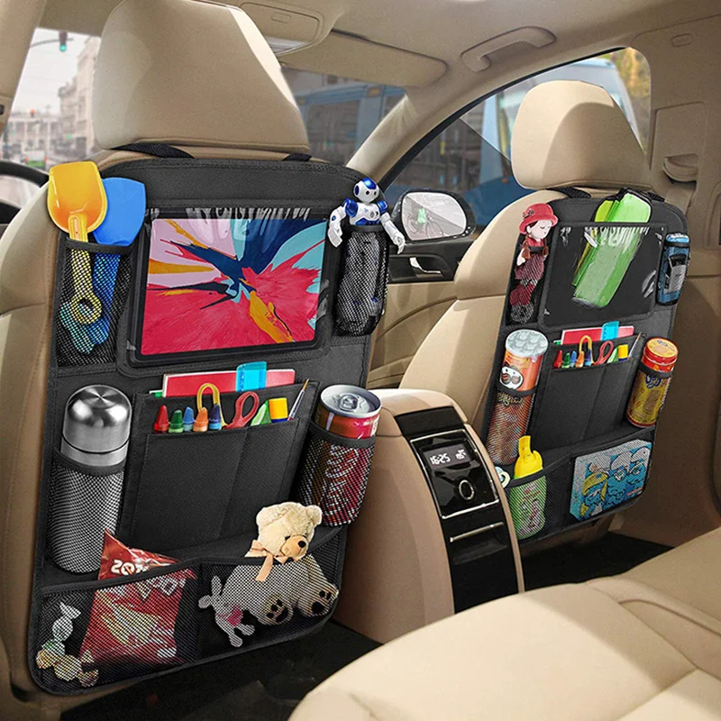 

Car Seat Back Organizer Holder Multi-Pocket Travel Storage Pouch Bottle Drink Holder Container Hanging Bags Car Seat Organizer