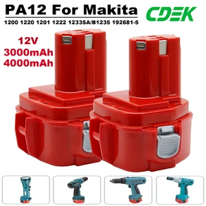 12 В Аккумулятор для Makita PA12 Ni-MH аккумулятор для Makita 1200 1220 1201 1233SA/B1235 1222-5 192681 мАч Аккумуляторы для электроинструмента