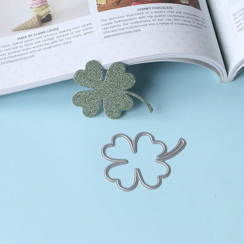 030151 four leaf clover leaves stencil metal Cutting dies for DIY papercraft project Scrapbook Paper Album greeting cards