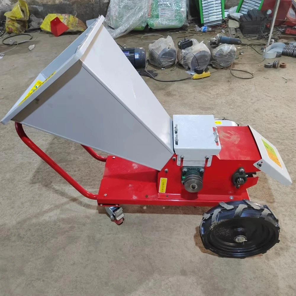 7.5HP Engine High-efficiency Movable Wood Chipper Shredder Machine Tree Branch Crusher for Garden and Orchard