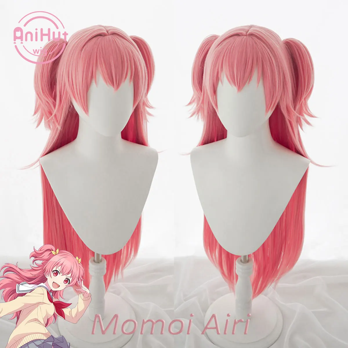 【AniHut】Momoi Airi Pink 90cm Cosplay Wig Project SEKAI COLORFUL STAGE! Heat Resistant Synthetic Hair Momoi Airi