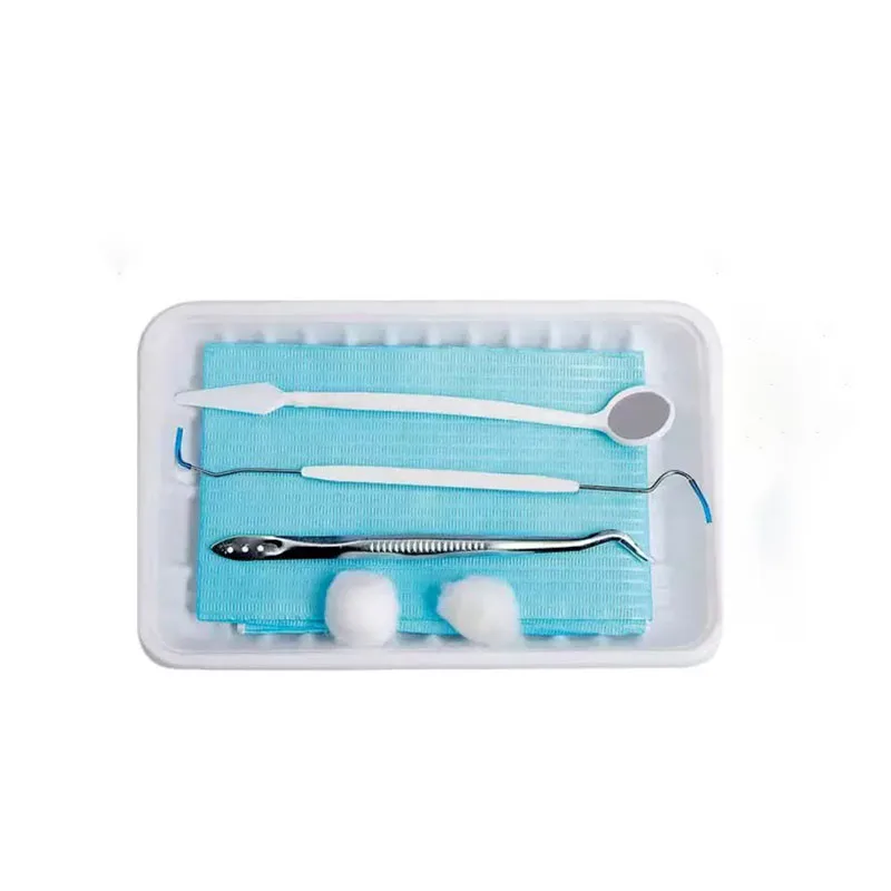 5/10/20/30Bag Disposable Oral Examination Package Mouth Mirror Tweezer Probe Holder Tray Scarf Dental consumables Oral Care