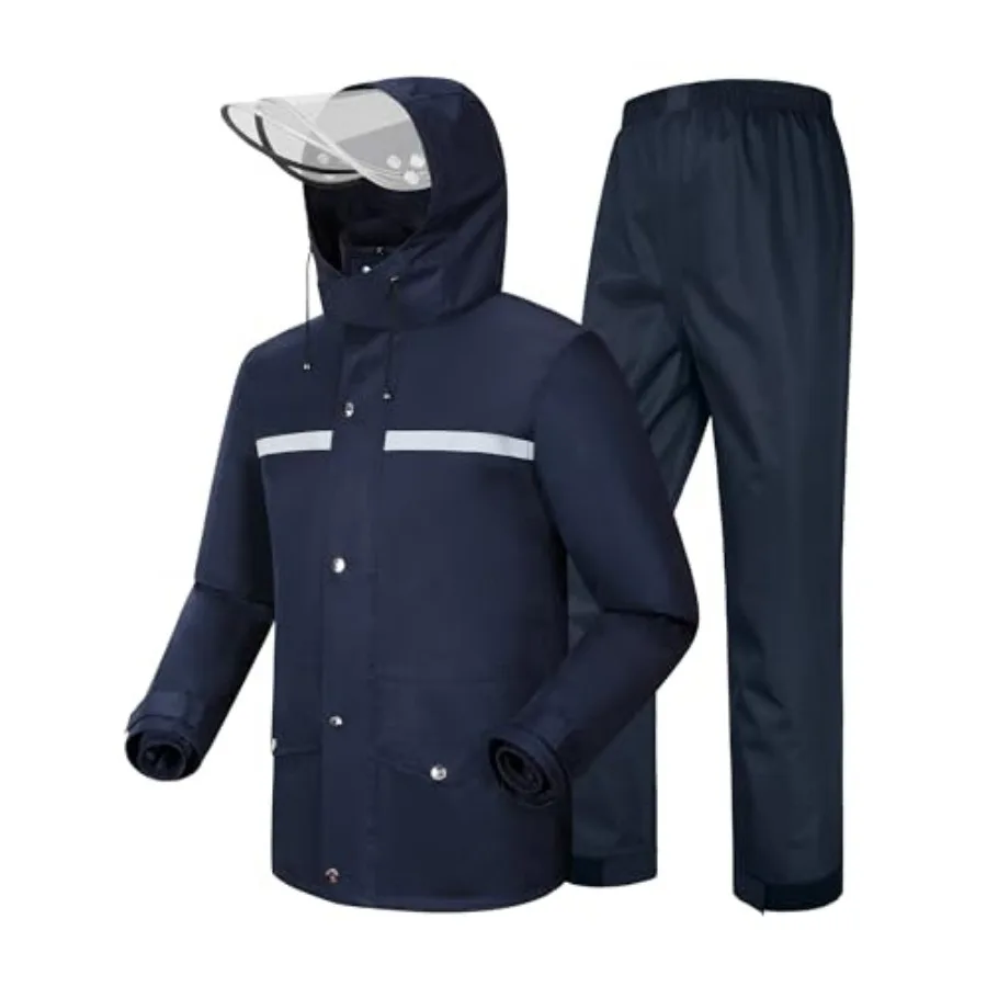 

iCreek Rain Suit Waterproof Jacket and Pants Hi Vis Raincoat for Men and Women Reflective Outdoor for All-Sport Work