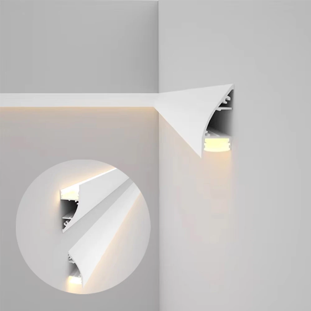 10 Pack 1M Ceiling Led Aluminum Profile, Led Channel System Up Down Wall Wash Lighting, Strip Holder with Diffuser Cover