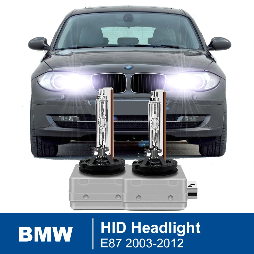 

For BMW 1 Series E87 2003-2012 6000K 35W Hid Xenon Headlight Bulb High Low Beam (Only fit original bulb is Xenon）