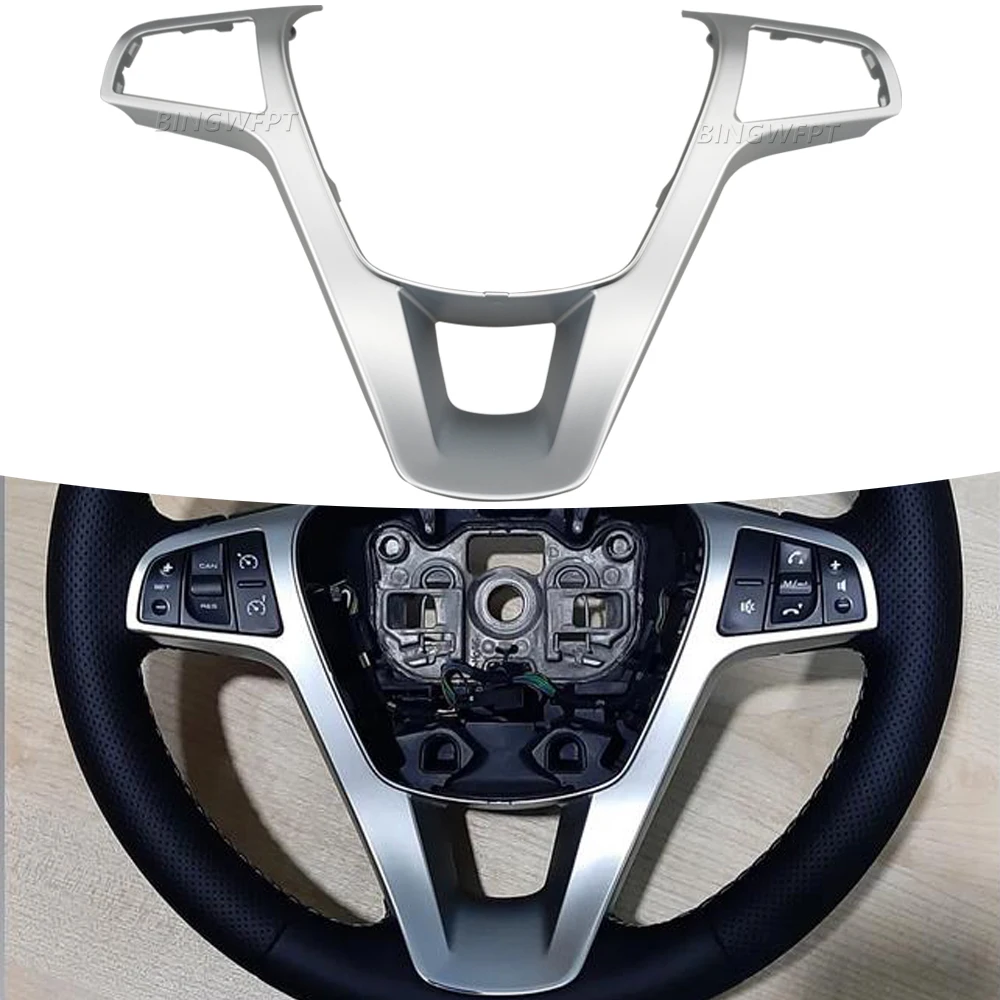 Frame For Lada Vesta Sport Lada SW Cross Glade West 2015-2022 Car Steering Wheel Auto Audio Radio Cruise Buttons Cover