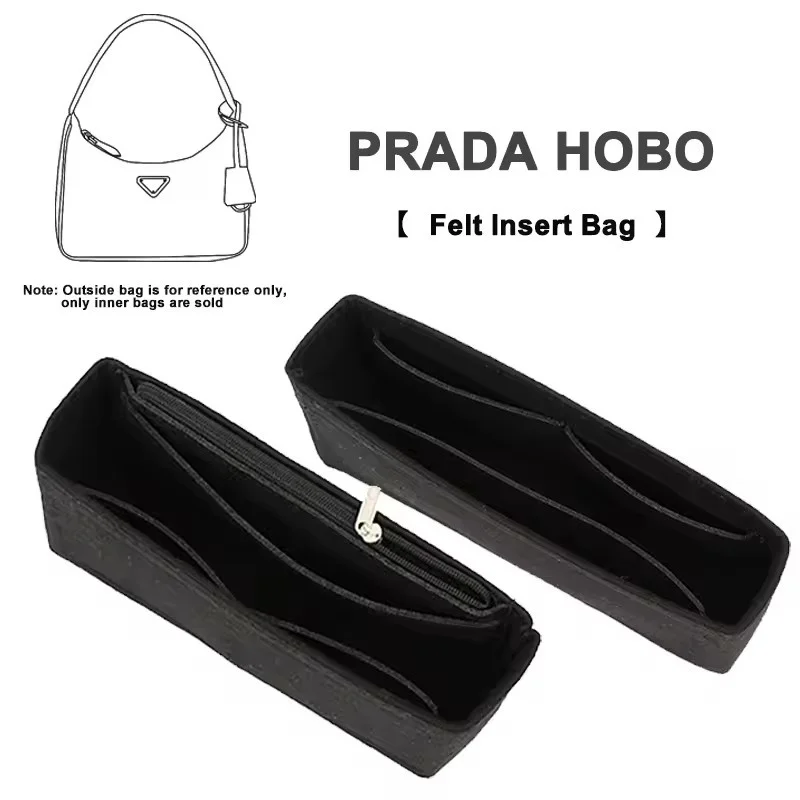 

Felt Insert Lining For Prada Hobo Bag Under Arm Cloth Insert Bag Organizer Makeup Handbag Organizer Travel Inner Purse