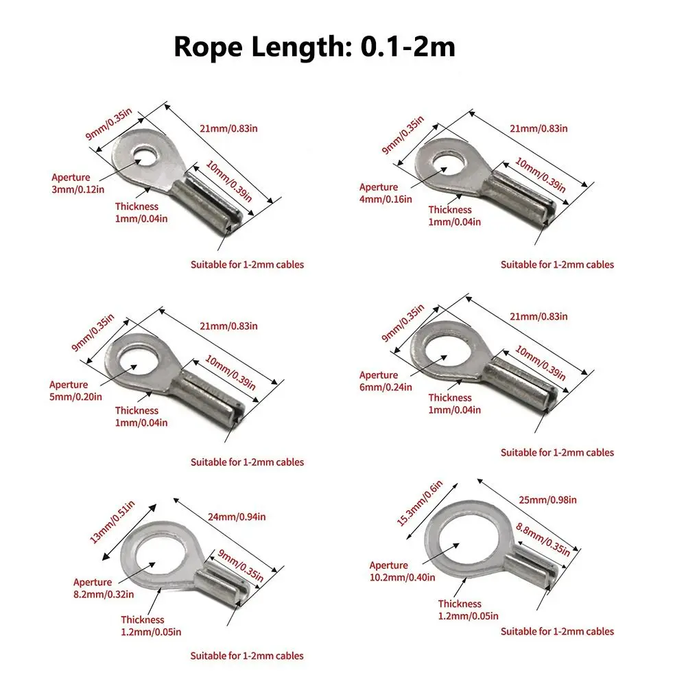 Stainless Steel Wire Rope Panel Light Rope Lighting Anti-fall Safety Hanging Wire M3-M10 Screw Fixing Hole Terminal Block