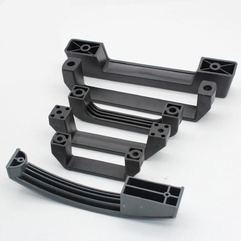 

Thick Black Nylon Plastic Chassis Cabinet Door Pull Industrial Equipment Surface Mount Handle Square Aluminum Alloy Handle