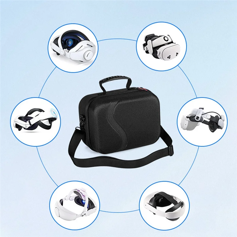 ABGN VR حقيبة حمل ل ميتا كويست 3S للصدمات واقية VR نظارات حقيبة سفر لملحقات كويست 3S VR