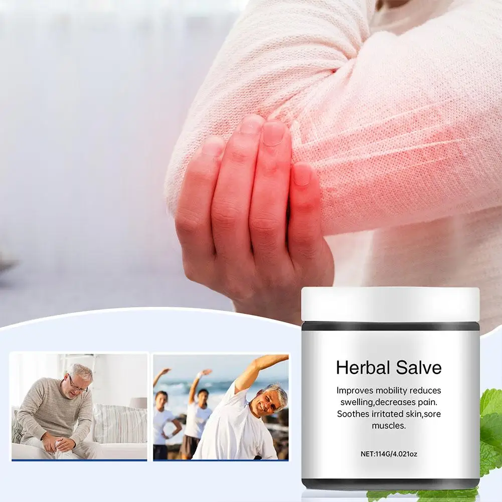 114g Herbal Salve Organic Herbal Ointment Relieve Joint, Health Care Skin Cream Massage Pain, Wrist Care Knee, Muscle U1F6