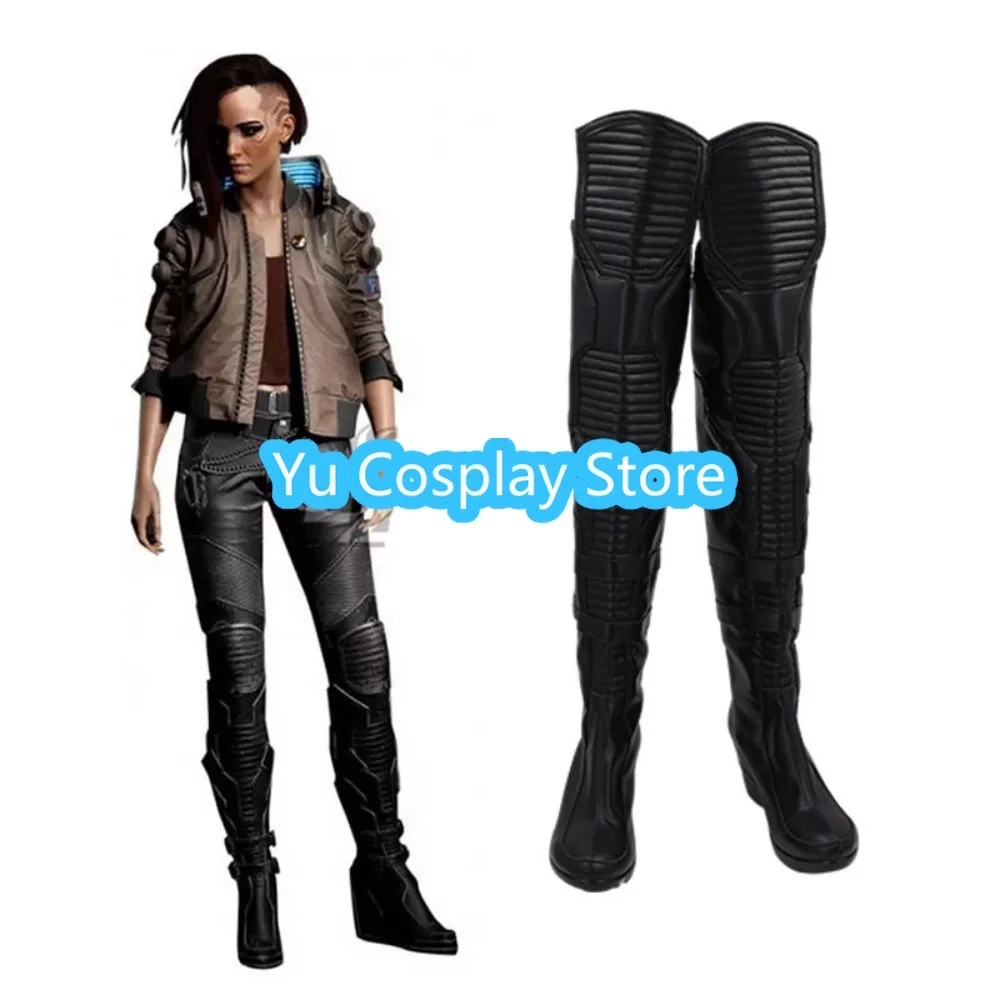 Judy Alvarez Cosplay Shoes Anime Game Custom Cyberpunk Sci-Fi Style Combat Boots Streetwear view 3