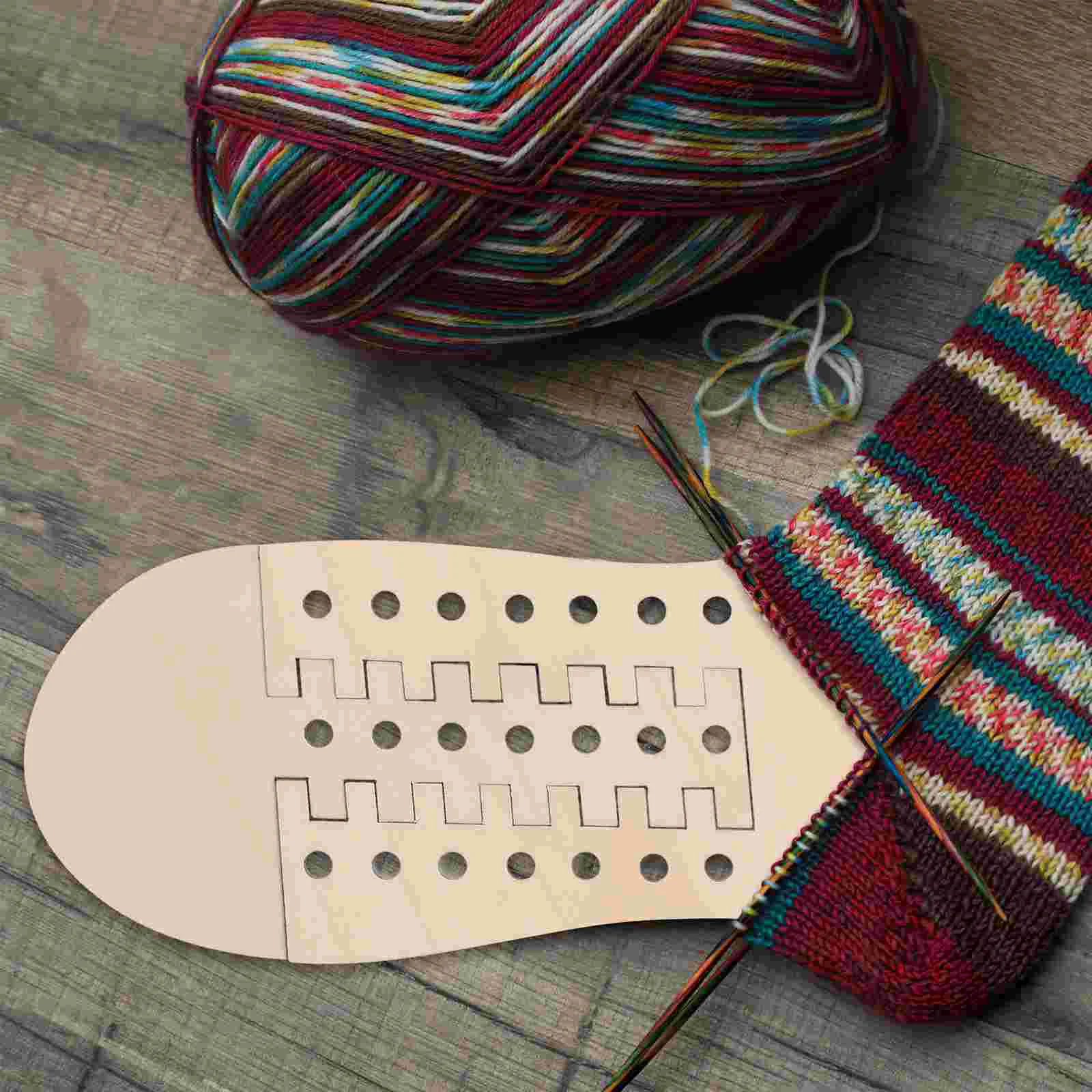 2 Pcs Socks Mold Wood Blockers Crochet Knitting Tools DIY Woven Models Wooden Stocking Display Molds Man