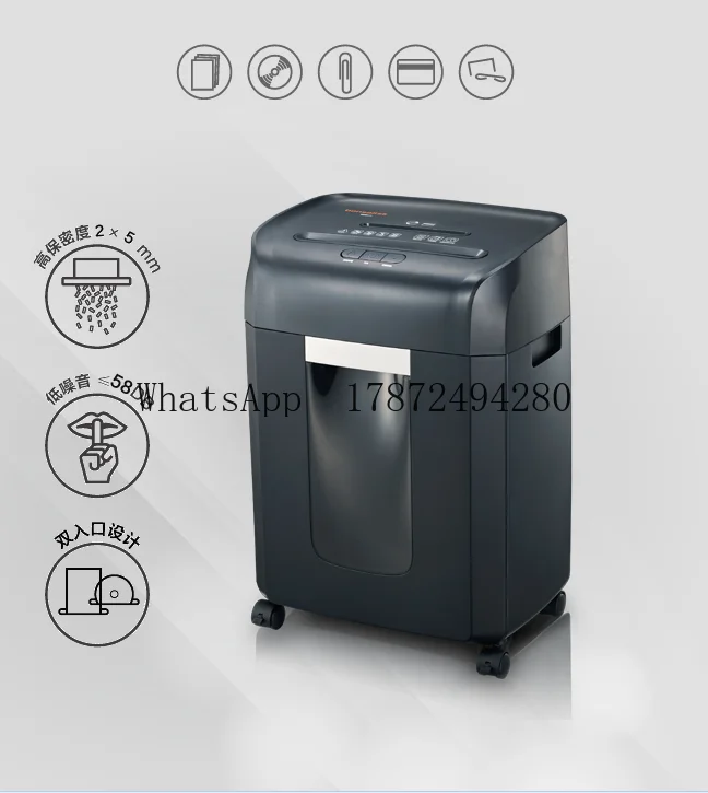 Distruggidocumenti da ufficio, che può tritare direttamente la carta per 1 ora